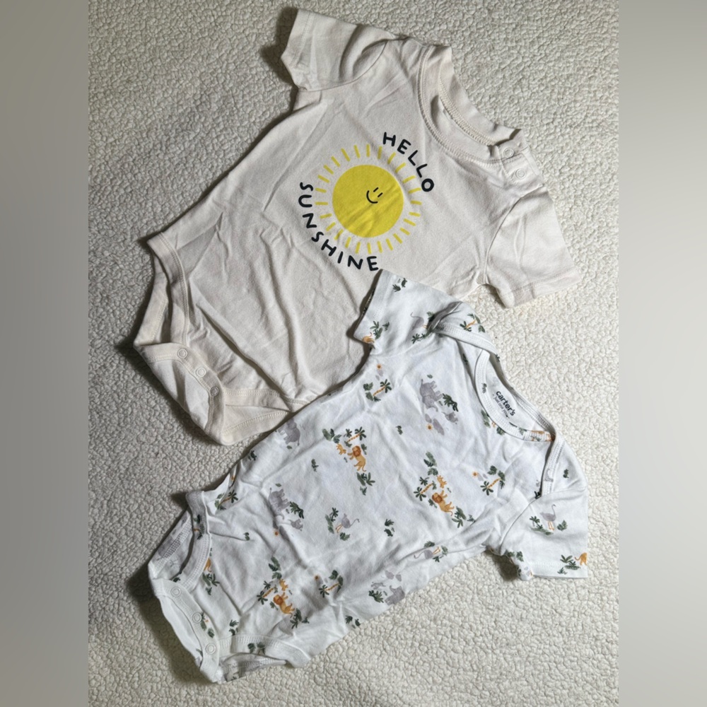 Hello Sunshine Kids Bodysuit Set - White & Cream